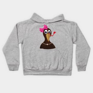 Turkey Face Girl Pink Bow T Shirt | Kids Thanksgiving Gift Kids Hoodie